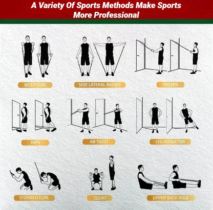 11pcs/Set Pull Rope Resistance Bands